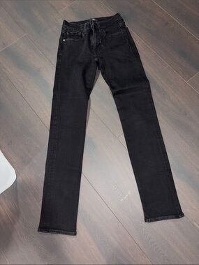 7 For All Mankind Black Slim Straight Jeans